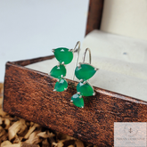 Natural Green Onyx Ear Climber, 925 Sterling Silver Earring, Green Onyx Ear Crawler, Gemstone Ear Climber, Ear Crawler Earring, Gift For Her